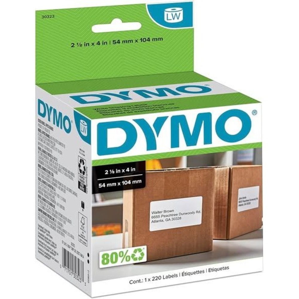 Dymo 30323 White Shipping Labels 2-1/8 x 4 in 220 Count LabelWriter LW 30323